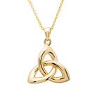 14kt gold trinity knot necklace 