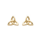 Gold Triquetra Stud Earrings