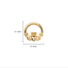 gold claddagh earring studs