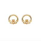 gold claddagh earring studs