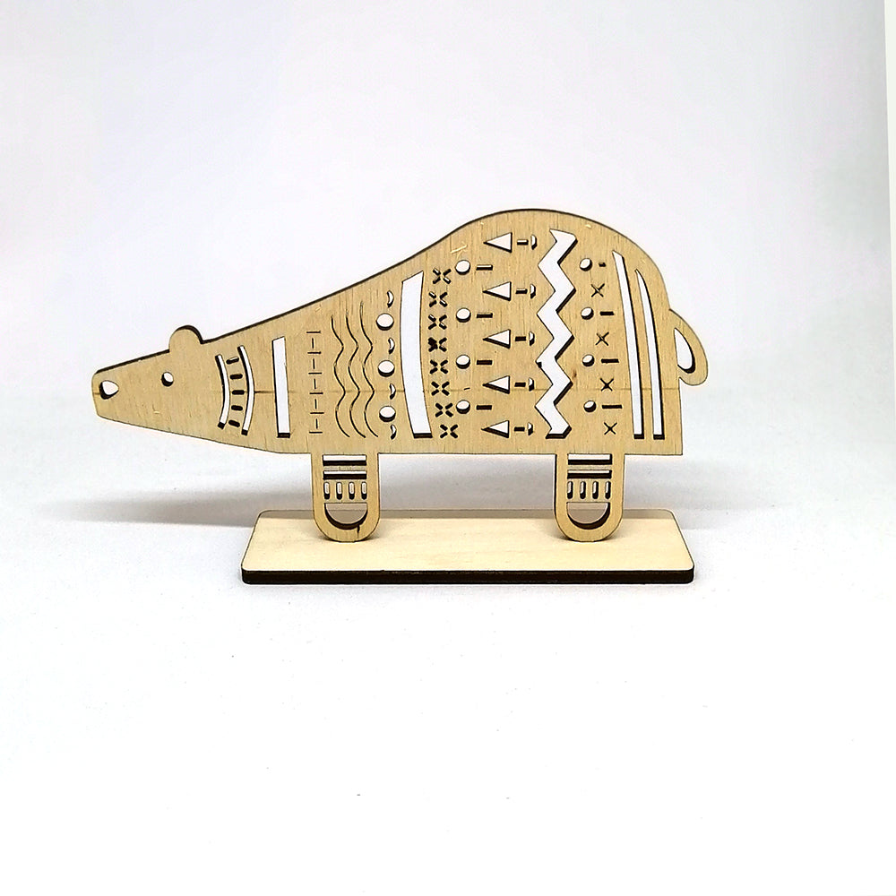 wooden christmas animal ornaments