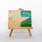 Ireland postcard front and back on wooden easel