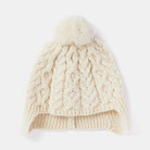Natural kids' cap with pom pom