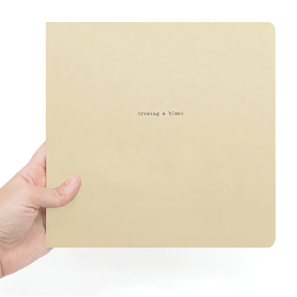 Square Kraft Notebook with drawing a blank text