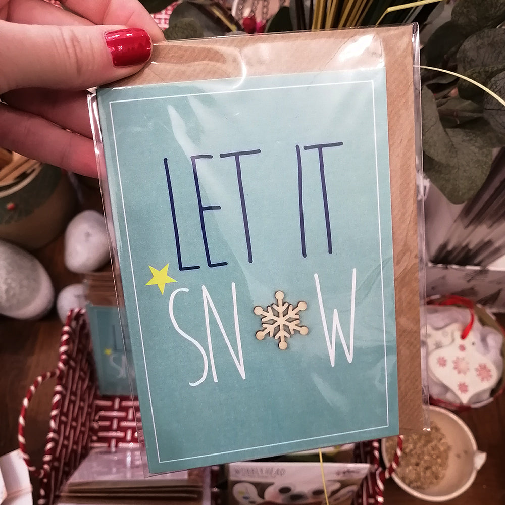 Let It Snow card with snowflake