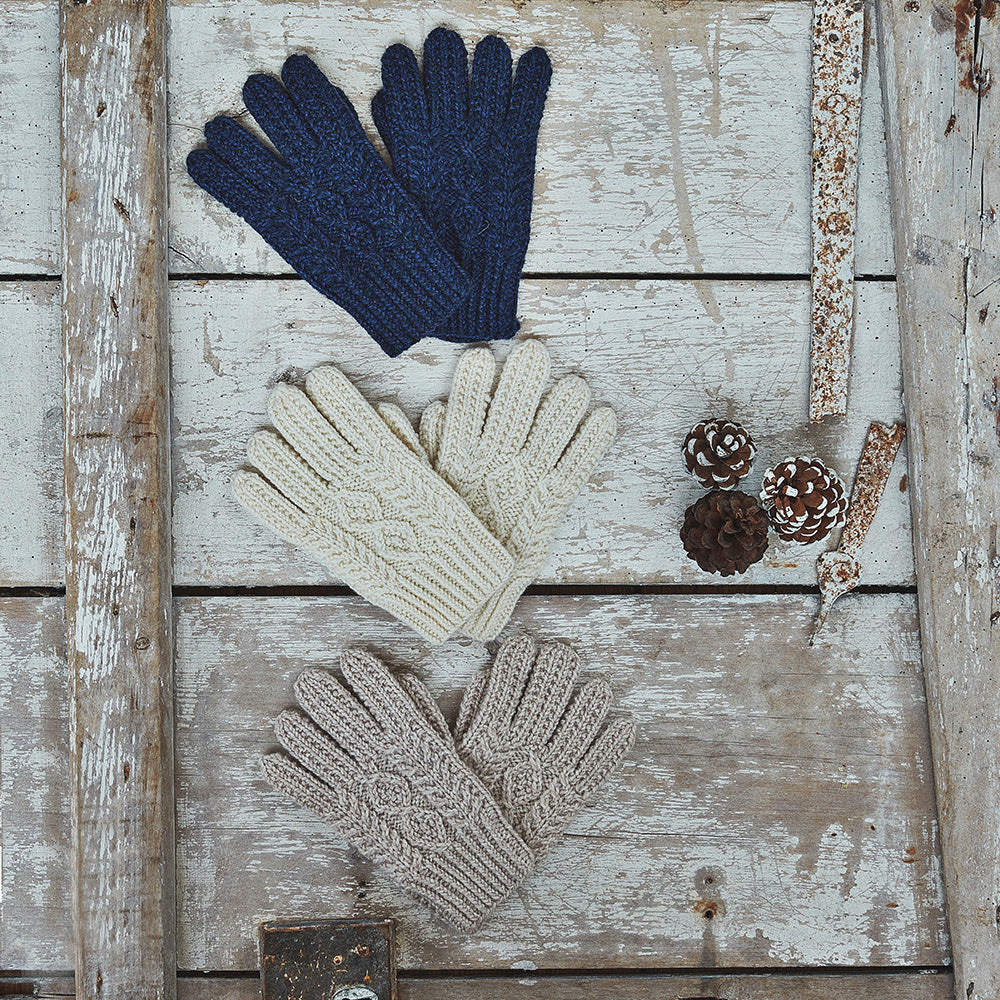 Lifestyle Gloves S174 in blue, cream, and tan