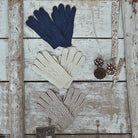 Lifestyle Gloves S174 in blue, cream, and tan