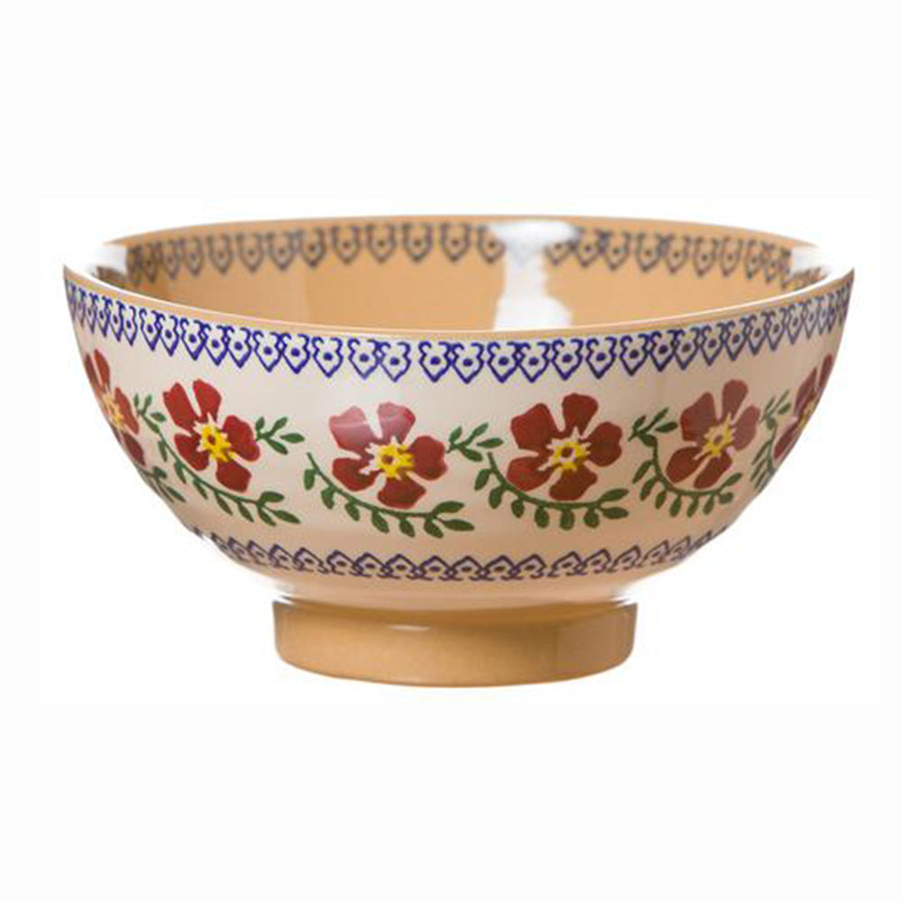 Medium Rose Bowl with Floral Design