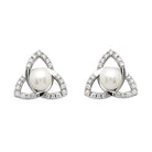 Pearl Trinity Stud Earrings