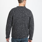Grey Donegal Tweed Roll Neck Sweater