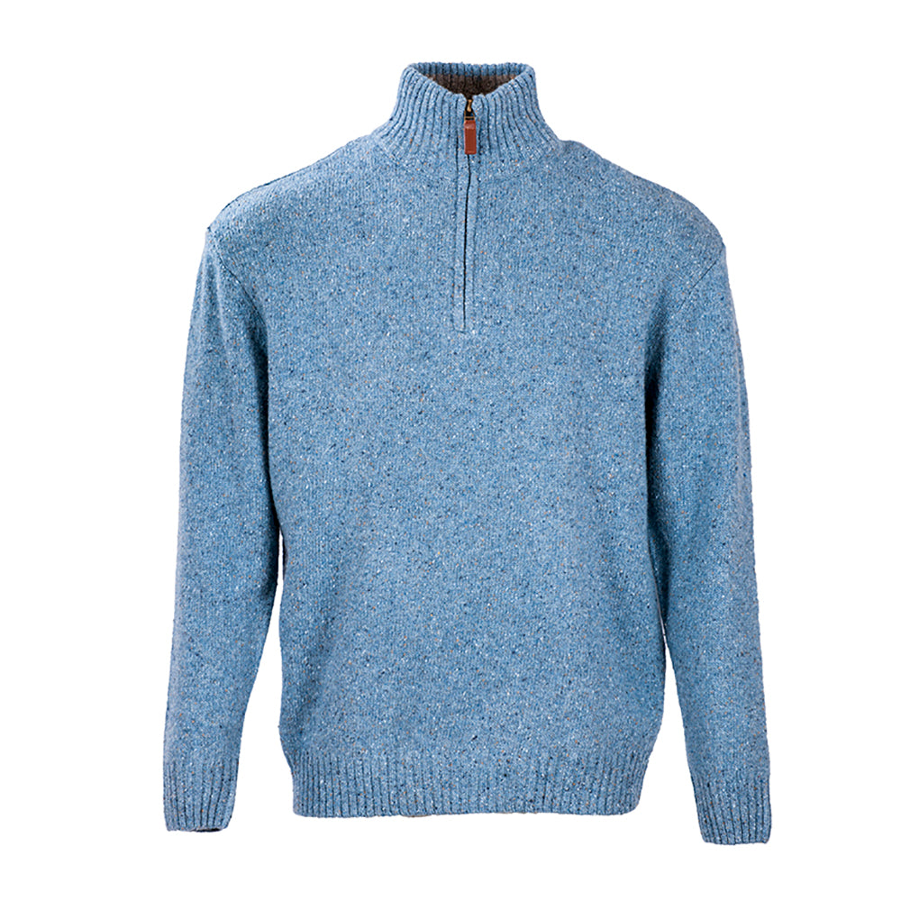 Blue Troyer Zip Sweater