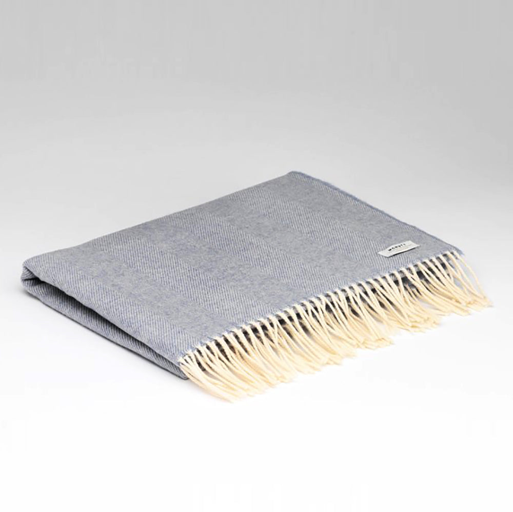 irish lambswool pashmina in smoke grey