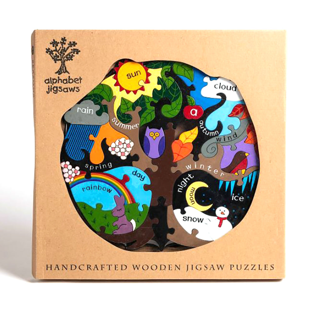 four seasons wooden jigsaw puzzle for kids in presentation box