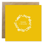Thanks a Million card with floral wreath