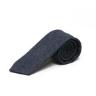 Blue square tie, rolled