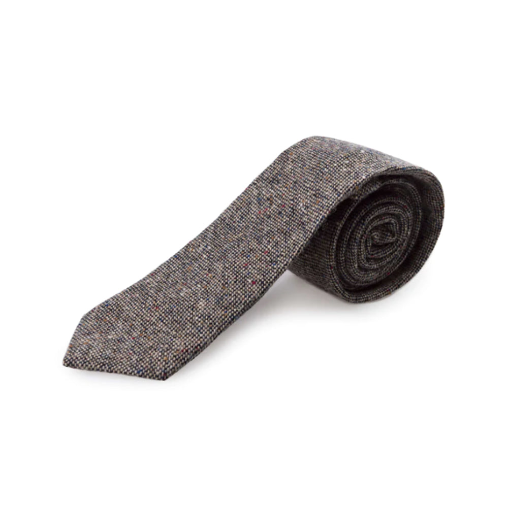Brown fleck square tie