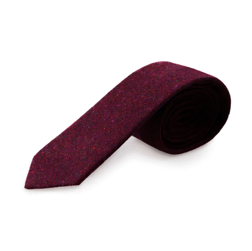 Burgundy square tie