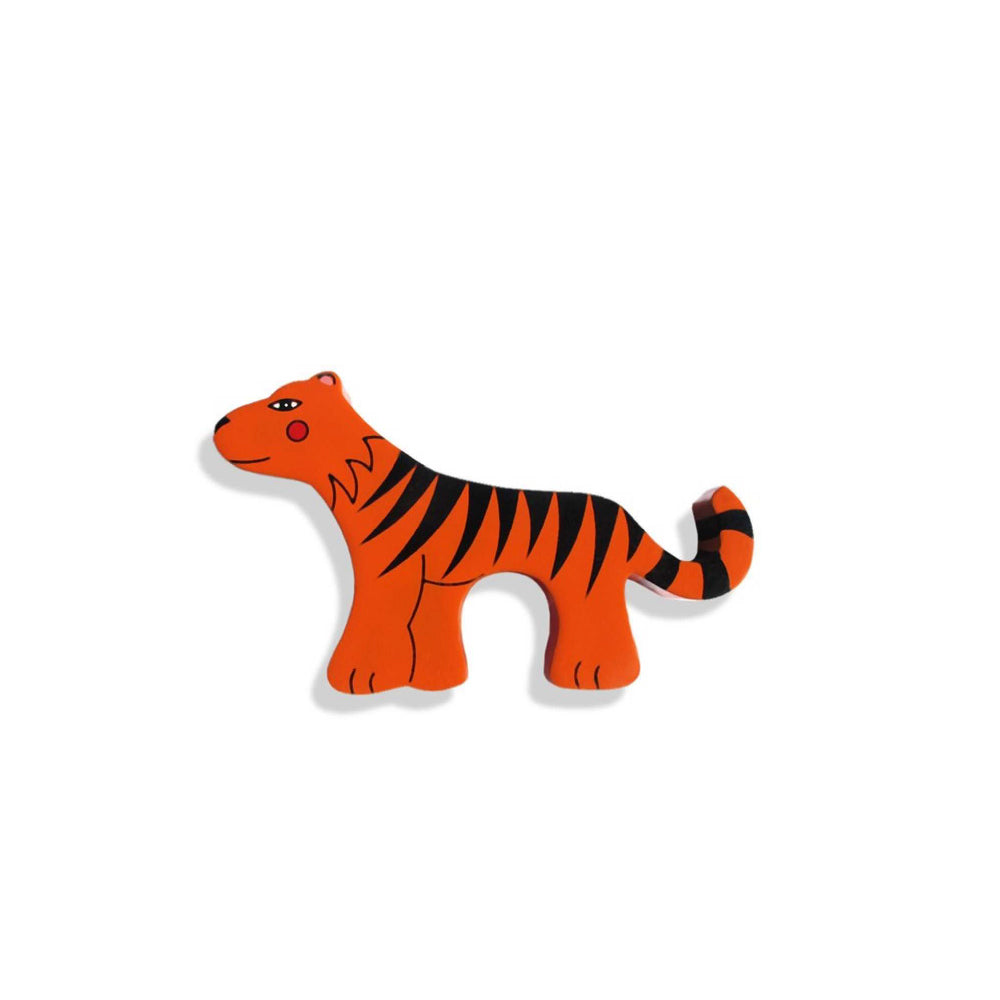 Wooden Tiger Magnet 