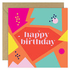 Geometric happy birthday card