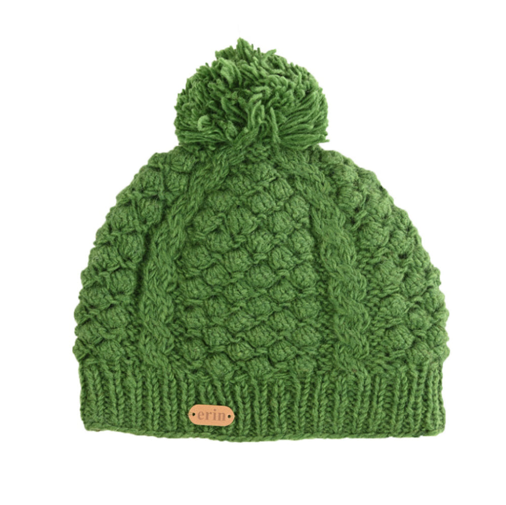 Irish Knit Wool Bobble Style Hat