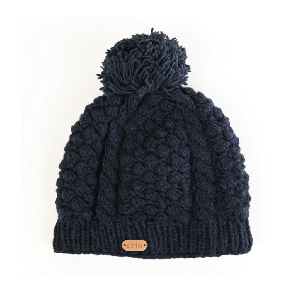 Irish Knit Wool Bobble Style Hat