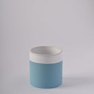 Square blue ceramic cup