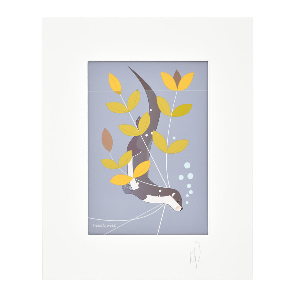 Square Break Free otter art