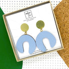 Blue Doodle Earrings in Box