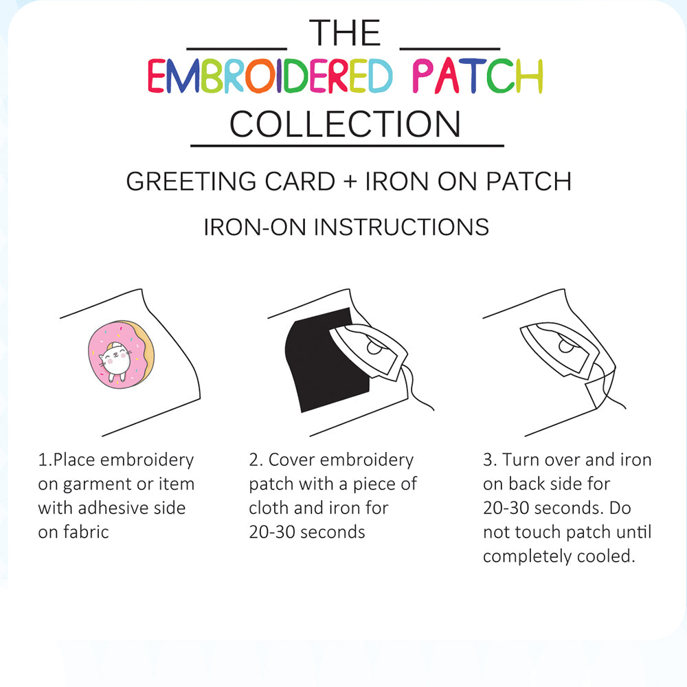 Square embroidery patch iron-on instructions