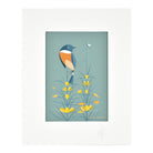 Bird illustration in yellow flowers.