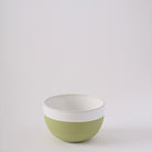 Green and white square bowl