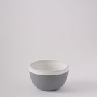 Square grey bowl with white interior
