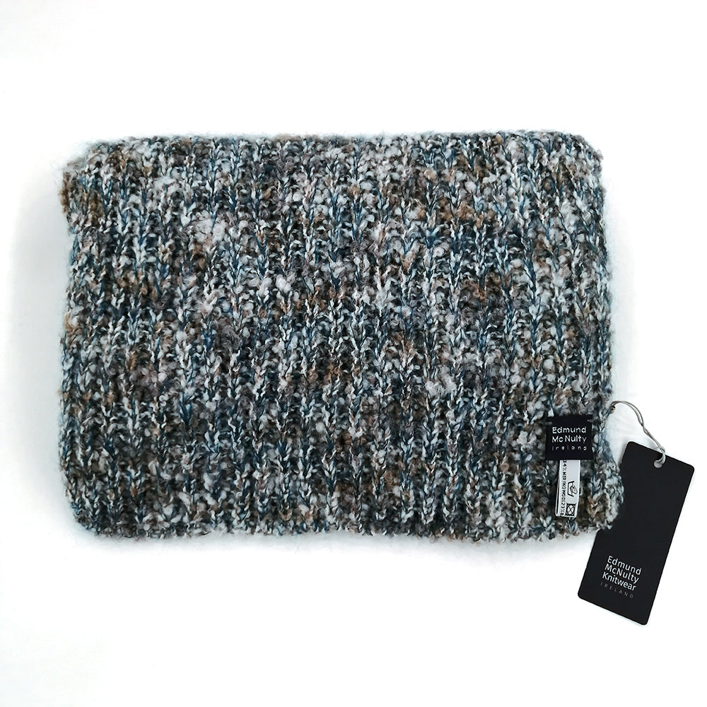 Square knit scarf with tag