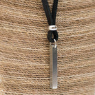 Steel bar pendant necklace